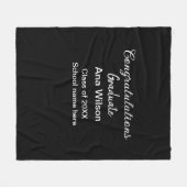 gratulieren Absolventen hinzufügen Namen Jahr Schu Fleecedecke (Vorderseite (Horizontal))