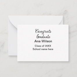 gratulieren Absolventen hinzufügen Namen Jahr Schu Mitteilungskarte