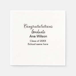gratulieren Absolventen hinzufügen Namen Jahr Schu Serviette