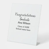 gratulieren Absolventen hinzufügen Namen Jahr Schu Sockelschild (Vorderseite)