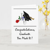 gratulieren scroll und Rose Karte (Gelbe Blume)