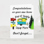 **GRATULIERUNGEN ZU IHREM NEUEN CAMPER** KARTE (Vorderseite)