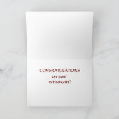 GRATULIERUNGEN ZU IHRER **ERSTATTUNG** KARTE (Innenseite)