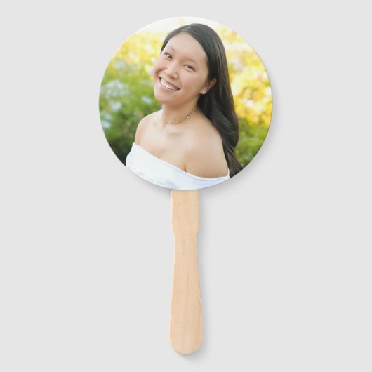 Grau 1 Foto Abschluss Moderne Script Hearts Cap Fächer (Rückseite)