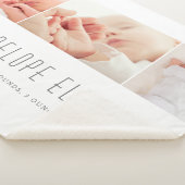 Grau 3 Foto Collage Baby Birth Sherpadecke (3/4)