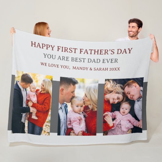 Grau 3 Fotos und benutzerdefinierte Meldungen zum Fleecedecke (Beispiel)