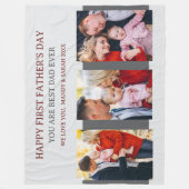 Grau 3 Fotos und benutzerdefinierte Meldungen zum Fleecedecke (Vorderseite)