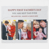 Grau 3 Fotos und benutzerdefinierte Meldungen zum Fleecedecke (Vorderseite (Horizontal))