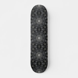 Grau-8-Sterne-Mosaik aus geometrischem Stein Skateboard