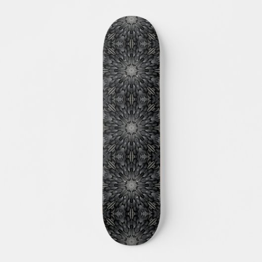 Grau-8-Sterne-Mosaik aus geometrischem Stein Skateboard (Vorne)