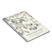 Grau-Abstrakte Dreiecke-Zeitschrift Notizblock (Rechte Seite)