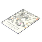 Grau-Abstrakte Dreiecke-Zeitschrift Notizblock (Linke Seite)