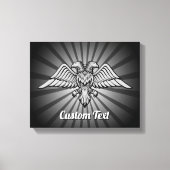 Grau Adler mit zwei Kopf Canvas Print Leinwanddruck (Vorderseite)