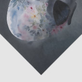 Grau Alien Watercolor Floral Seidenpapier (Ausschnitt)