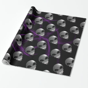 Grau Alien Wrapping Paper Geschenkpapier