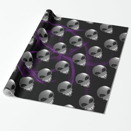 Grau Alien Wrapping Paper Geschenkpapier (Ungerollt)