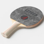 Grau-Alligator-Lederskalen Reptile Monogramm Tischtennis Schläger (Vorderseite)