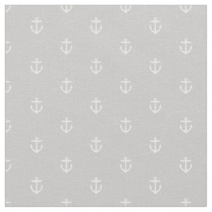 Grau Anchor Print Stoff