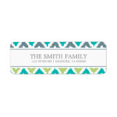 Grau Aquamarin Green Zigzag Tribal Muster (Vorne)