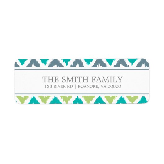 Grau Aquamarin Green Zigzag Tribal Muster (Vorne)