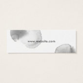 Grau-Aquarell Splash White Modern Price Tag (Rückseite)