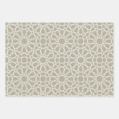 Grau Arabesque Muster Geschenkpapier (Vorderseite 2)