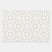 Grau Arabesque Muster Geschenkpapier (Vorderseite)