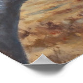 Grau Arabian Pferd Feine Kunst Poster (Ecke)