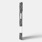 Grau Argyle Gittermuster mit Monogramm Case-Mate iPhone Hülle (Rückseite / Rechts)