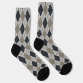 Grau Argyle Socken (Rechts)