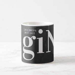 Grau Art Big Monogram Modern Bold Kaffeetasse