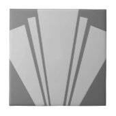Grau Art Deco Design Fliese (Vorderseite)