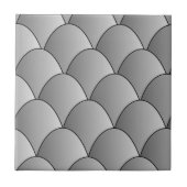 Grau Art Deco Design Fliese (Vorderseite)