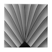Grau Art Deco Design Fliese (Vorderseite)