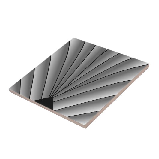 Grau Art Deco Design Fliese (Seite)