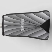 Grau Art Deco Design Golf Headcover (Vorderseite)