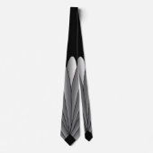 Grau Art Deco Design Krawatte (Vorderseite)