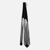 Grau Art Deco Design Krawatte (Rückseite)
