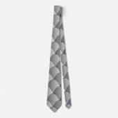 Grau Art Deco Design Krawatte (Vorderseite)