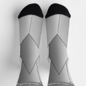 Grau Art Deco Design Socken (Oben)