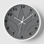 Grau Art Deco Design Uhr (Vorderseite)