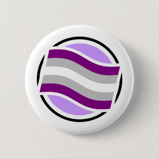 Grau-asexualer Pop-Oben Definitions-Ikonen-Knopf Button (Vorderseite)