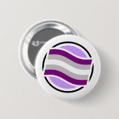 Grau-asexualer Pop-Oben Definitions-Ikonen-Knopf Button (Vorne & Hinten)