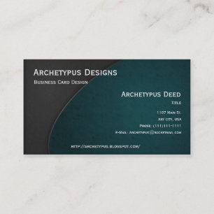 Grau auf aquamariner Kurven-Geschäfts-Karten-Art 3 Visitenkarte
