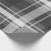 Grau auf grau Kariert Geschenkpapier (Ecke)