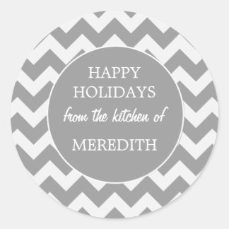 Grau aus der Küche des Backens Runder Aufkleber