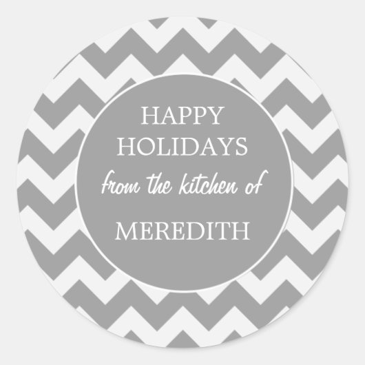 Grau aus der Küche des Backens Runder Aufkleber (Vorderseite)