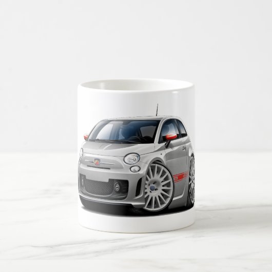 Grau-Auto Fiats 500 Abarth Kaffeetasse (Mittel)