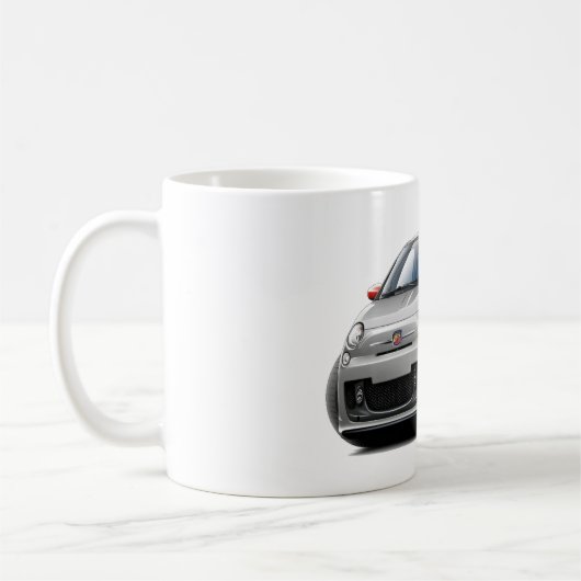 Grau-Auto Fiats 500 Abarth Kaffeetasse (Links)