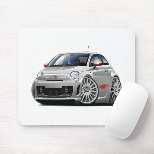 Grau-Auto Fiats 500 Abarth Mousepad (Mit Mouse)